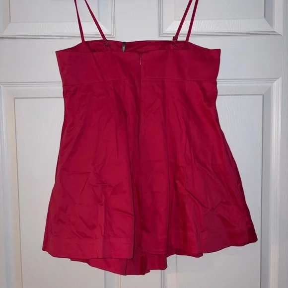 Anthropologie Pink Square Neck Peplum Romper NWT SIZE 2 - Picture 8 of 11